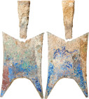 CHINA. Zhou Dynasty. Spring and Autumn Period. Hollow Handle Pointed Shoulder Spade Money, ND (ca. 500-400 B.C.). FAIR Details. Broken. Certified by Z...