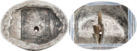 (t) CHINA. Henan Caoding. Provincial Trough Ingots. Silver 4 Tael Local Tax Ingot. Graded Genuine by Zhong Qian Ping Ji Grading Company.
cf. BMC-Clas...