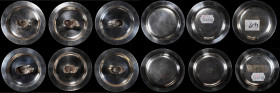 (t) CHINA. Shanxi Fushou Xiaobao. Provincial Fushou Small Ingots. Sextet of Silver 1 Tael Ingot Plates (6 Pieces). Average Grade: VERY FINE.
BMC-Clas...