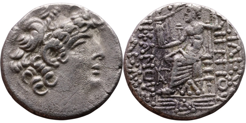 Philip I Philadelphus (93- 83 BC) Tetrarachm Obverse: Head of king right. Revers...