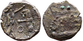 PHOENICIA: Sidon (4th century) Ar Obol Obverse: Galley l.; legend in Phoenician, Reverse. Persian king battling lion

10mm 0,51g