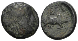 SELEUKID KINGDOM. Seleukos I Nikator (312-281 BC). Ae. Sardes.
Obv: Winged head of Medusa right.
Rev: BAΣIΛEΩΣ / ΣΕΛΕΥΚOY.
Bull butting right. 
Weight...