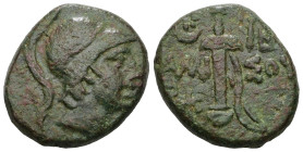 PONTOS, Amisos, Time of Mithradates VI Eupator (Circa 120-63 BC) AE Bronze. 
Weight 7,16 gr - Diameter 18 mm.