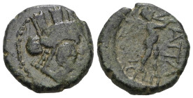 PHRYGIA. Apameia. Ae (Circa 88-40 BC). Attalos, son of Bianor, eglogistes.
Obv: Turreted head of Artemis-Tyche right, with bow and quiver over shoulde...