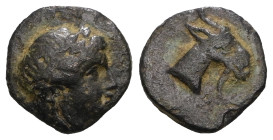 AEOLIS, Aigai. 4th-3rd centuries BC. Æ. 
Weight 0,79 gr - Diameter 8 mm.