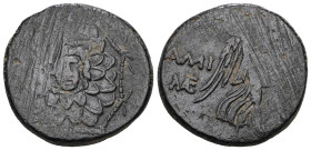 PONTOS, Amisos. Circa 90-85 BC. Æ. 
Aegis / Nike advancing right, holding palm tied with fillet over left shoulder. 
Weight 7,56 gr - Diameter 21 mm.