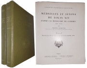 Jacquiot (Josèphe) - Médailles et jetons de Louis XIV d'après le manuscrit de Londres ADD. 31.908. - Londres 1968

4 volumes reliés en 2 tomes dos c...