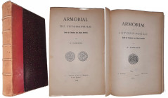 Florange (J.) - Armorial du jetonphile - Edition originale, 1902 et 1907

Ouvrage relié demi-chagrin à 5 nerfs. 2 ouvrages en un. Description des je...