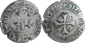 France - Navarre - Catherine et Jean - Blanc d'argent (Pampelune)

TB

Catherine (1483-1516) et Jean (1484-1512) A/ IOHANNES : ET : KATRERINA REGE...