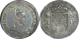 France - Navarre - Jeanne d’Albret - Teston 1565 (Pau)

SUP

Jeanne d'Albret (1562-1572). A/ .IOANNA. DEI. G. REG. NAVARE. D. B. Buste habillé à d...