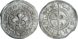 France - Alsace - Strasbourg - Vierer de billon (4 deniers)

SUP

A/ GLORIA IN EXCELSIS DEO. Fleur de lis. 

R/ *AR - GEN - TORA - TVM croix cou...