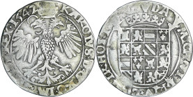 Brabant - Charles-Quint - 4 stuiver 1542 (Anvers)

TTB

Charles Quint (1506-1555). A/ KAROLVS D G RO IM Z HISP REX Aigle bicéphale de face.

R/ ...