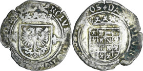 Brabant - Charles-Quint - Demi real d'argent (Bruges)

TB+

Charles Quint (1506-1555). A/ KAROLVS D G RO IMP Z HISP REX (millésime). Aigle bicépha...
