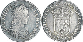 France - Louis XIV (1643-1715) - ¼ d’écu à la mèche longue - 1653 X (Amiens)

TTB

L4L.165-Ga.140

 Ar ; 6.67 gr ; 27 mm

Monnaie non retrouvé...