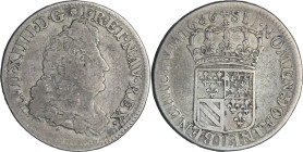 France - Louis XIV (1643-1715) - ¼ d'écu de Flandre dit « Carambole » - 1686 LL

TB

L4L.239-Ga.149

 Ar ; 9.16 gr ; 29 mm