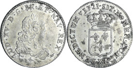 France - Louis XV (1715-1774) - 1/3 d'écu de France - 1721 X (Amiens) flan réf

SUP

L4L.448-Ga.306

 Ar ; 8.06 gr ; 28 mm