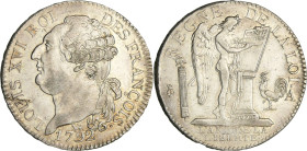 France - Constitution (1791-1792) - 1/2 écu de 3 livres type FRANCOIS 1792 A (Paris) 2ème sem

SPL

Ga.43

 Ar ; 14.67 gr ; 32 mm