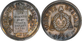 France - Convention (1792-1795) - Sol à la balance - An II - 1793 AA (Metz), refrappe

SUP

Ga.10

 Cu ; 9.60 gr ; 31 mm