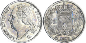 France - Louis XVIII (1815-1824) - 1 franc au buste nu 1822 A (Paris)

TTB+

Ga.449-F.206

 Ar ; 4.93 gr ; 23 mm