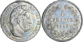 France - Louis-Philippe Ier (1830-1848) - 5 francs tête laurée 3ème type 1843 W (Lille)

SUP

Ga.678a-F.325

 Ar ; 24.97 gr ; 37 mm
