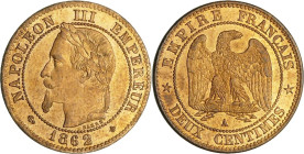 France - Napoléon III (1852-1870) - 2 centimes tête laurée 1862 A (Paris)

SPL

Ga.104-F.108

 Br ; 1.97 gr ; 20 mm