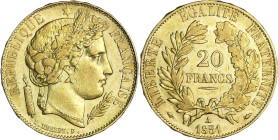 France - Deuxième république (1848-1852) - 20 francs Cérès 1851 A (Paris)

SUP

Frais de commission reduit à 10 % TTC pour ce lot.

Ga.1063-F.53...