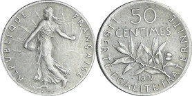France - Troisième république (1871-1940) - 50 centimes Semeuse 1897 flan mat

SUP+

Ga.420-F.190

 Ar ; 2.50 gr ; 18 mm
