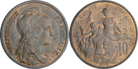 France - Troisième république (1871-1940) - 10 centimes Dupuis 1898

SPL à FDC

Ga.277-F.136

 Br ; 10.05 gr ; 30 mm