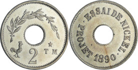 France - Troisième république (1871-1940) - 2 centines - Essai monétaire en nickel de 1890

SPL

A/ ESSAI DE NICKEL PROJET 1890 - Perforation.

...