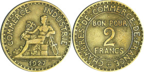 France - Troisième république (1871-1940) - 2 francs Chambre de commerce 1927

TTB

Ga.533-F.267

 Br-Al ; 8.11 gr ; 27 mm
