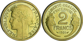 France - Troisième république (1871-1940) - 2 francs Morlon 1931 essai piéfort

FDC

Maz.2577a-GEM 113.EP

 Br-Al ; 8.03 gr ; 27 mm