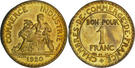 France - Troisième république (1871-1940) - 1 franc Chambre de commerce 1920 essai piéfort

SPL

Maz.2583a-GEM 95 EP

 Br-Al ; 8.18 gr ; 23 mm...