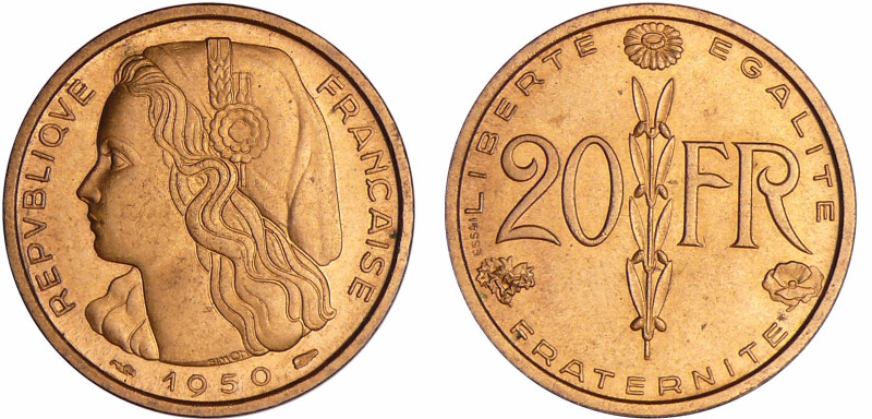 France - Quatrième république (1947-1959) - Concours de la 20 francs 1950 Essai ...