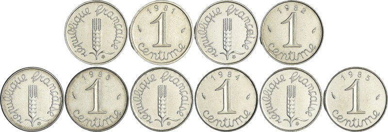 France - Cinquième république (1959- ) - Lot de 5 centime Epi

SPL à FDC

19...