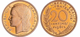 France - Cinquième république (1959- ) - Concours de la 20 centimes 1961 essai - Dieudonnée

SPL à FDC

Maz.2851-GEM 55.8

 Br-Al ; 4.02 gr ; 23...