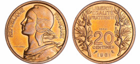 France - Cinquième république (1959- ) - Concours de la 20 centimes 1961 essai - Lagriffoul

SPL à FDC

Maz.2852-GEM 55.10

 Br-Al ; 4.01 gr ; 2...