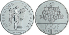 France - Cinquième république (1959- ) - 100 francs Droits de l'Homme 1989 piéfort

SPL

Ga.904

 Ar ; 29.99 gr ; 31 mm

Certificat 1462/10000...
