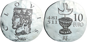 France - Série de Clovis à la république 1500 ans d'Histoire de France - Belle Épreuve 10 euro - Clovis 2011

BE

 Ar ; 22.2 gr ; 37 mm

Monnaie...