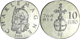 France - Série de Clovis à la république 1500 ans d'Histoire de France - Belle Épreuve 10 euro - Charlemagne 2011

BE

 Ar ; 22.2 gr ; 37 mm

Mo...