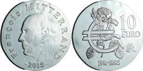 France - Série de Clovis à la république 1500 ans d'Histoire de France - Belle Épreuve 10 euro - François Mitterrand 2015

BE

Ar ; 22.2 gr ; 37 m...