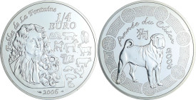France - Série calendrier chinois - Belle Épreuve 1/4 d'euro Année du chien 2006

BE

 Ar ; 22.2 gr ; 37 mm

Monnaie avec certificat numéroté (0...