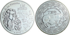 France - Série calendrier chinois - Belle Épreuve 1/4 d'euro Année du cochon 2007

BE

 Ar ; 22.2 gr ; 37 mm

Monnaie avec certificat numéroté (...