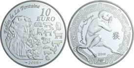 France - Série calendrier chinois - Belle Épreuve 10 euro - Année du singe 2016

BE

 Ar ; 22.2 gr ; 37 mm

Monnaie présentée dans son écrin ave...