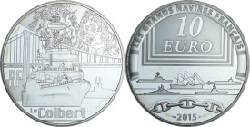 France - Série grand navire français - Belle Épreuve 10 euro - Le Colbert 2015

BE

 Ar ; 22.2 gr ; 37 mm

Monnaie présentée dans son écrin avec...