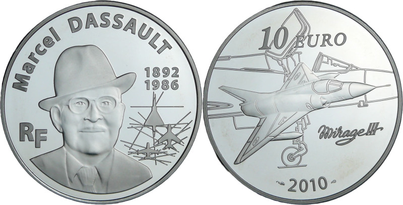 France - Personnages célébres - Belle Épreuve de 10 euro - Marcel Dassault 2010...