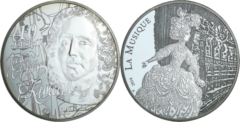 France - Personnages célébres - Belle Épreuve de 10 euro - Jean-Philippe Rameau ...