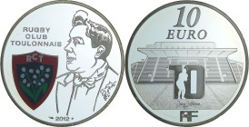 France - Belle Épreuve de 10 euro - Rugby club Toulonnais 2012

BE

 Ar ; 22.2 gr ; 37 mm

Monnaie présentée dans son écrin avec cartouche carto...