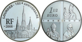 France - Lieux et monuments de France - Belle Épreuve de 1 1/2 euro - Lourdes 2008

BE

 Ar ; 22.2 gr ; 37 mm

Monnaie présentée dans son écrin ...