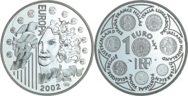 France - Série Europa - Belle Épreuve de 1 1/2 euro - Premier euro 2002

BE

 Ar ; 22.2 gr ; 37 mm

Monnaie avec certificat numéroté (41375 / 50...