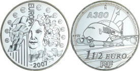 France - Série Europa - Belle Épreuve de 1 1/2 euro - Aibus A 380 2007

BE

 Ar ; 22.2 gr ; 37 mm

Monnaie avec certificat numéroté (4078 / 5000...